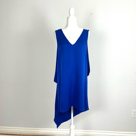 BCBGMaxazria Blue Shana High-low Asymmetrical Sleeveless Dress XXS - Picture 1 of 7